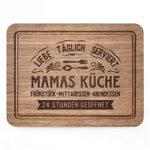 Weihnachtsgeschenke für Mama, Geschenk Mama Geburtstag, Schneidebrett aus Holz Geburtstagsgeschenk für Mama, Holzschneidebrett aus Massiver Akazie, 29 * 22 * 1.5 CM