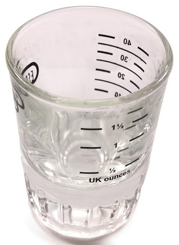 Set of 6 Espresso Shot Glass, 2 oz Total Capacity with 0.5 oz, 1 oz, 1.5 oz and 10, 20, 30, 40 ml Markings
