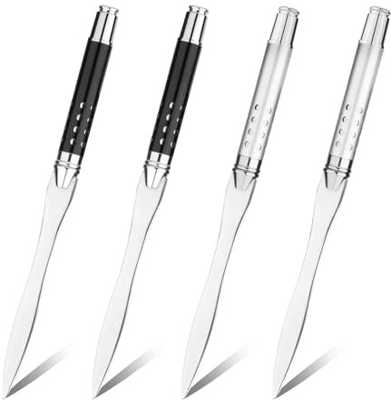 4st Brieföffner, Edelstahl Umschlag Öffner Schlitzschneider Spitze Brieföffner Klein Werkzeug zum Öffnen von Umschlägen Papierschneidewerkzeug für Schul Büro und Heimbedarf