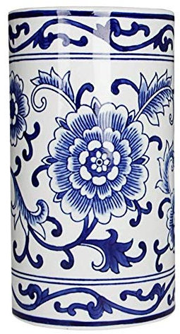 GLJTUO Handbemalte Blaue Und Weiße Porzellan-Wandvase Zum Aufhängen, Große Vase, Dekoration Für Zuhause Und Hochzeit