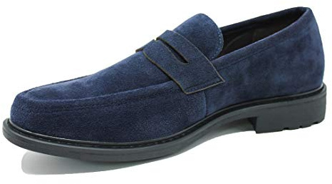 Mocassini Uomo Scamosciati Oxford Scarpe Eleganti Casual (Blu Scuro, Sistema Taglie Calzature EU, Adulto, Numero, Media, 43)