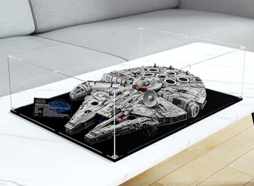Caikbms Vitrina Acrílico Compatible con Le-go 75192 Millennium Falcon, Caja Exhibición Transparente Prueba Polvo (Solo Vitrina) C,3mm