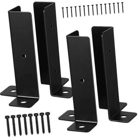 ETHZZLE 4pcs Post Base Brackets for Fence Post Anchor Brackets Support Deck Railing Pergola for Garden Fence Decorations
