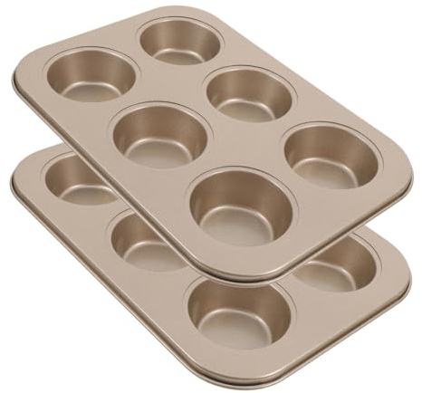 DECHOUS 2pcs Muffin Trays for Baking Muffin Cookie Cheesecake Pans Mini Cake Pans