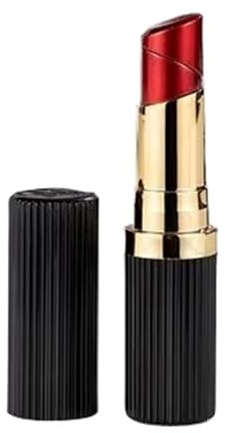 BXFFFCEO Encendedor con Forma de lápiz Labial for Mujer, Bonito Encendedor de Llama Suave, Recargable de Gas butano, con tamaño de Llama Ajustable, for niñas, Mujeres y Novias.(Black)