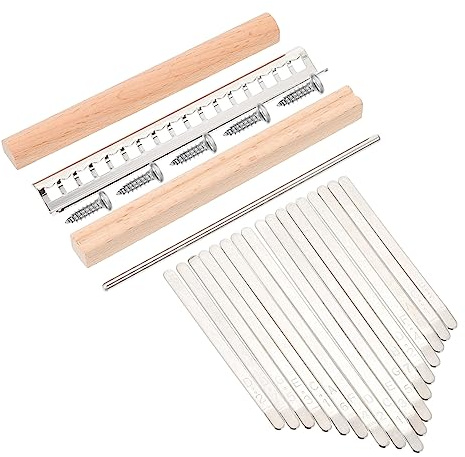 Toddmomy 17-töniges Kalimba Selbstgemacht Zubehörset aus Metall und Holz für Selbstgebautes Daumenklavierset Tragbar für Selbstgemacht Musikinstrumente im Rucksack