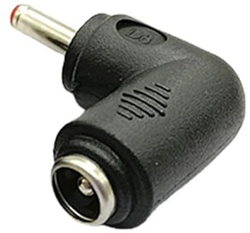 Qcbuegof 5,5 x 2 1 mm hembra a redondo 3,5 x 1 35 mm conector macho adaptador de enchufe para portátiles codo convertidor de carga adaptador de carga