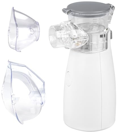 Mindmed Nébuliseur portable avec embout buccal et masque pour enfants et adultes, ultra silencieux, rechargeable