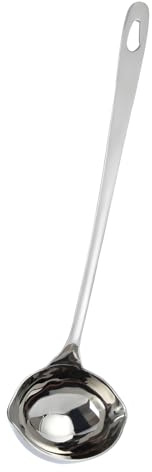 Auralura Soup Ladle with Spout, Stainless Steel Kitchen Ladle Spoons with Pouring Tips on Both Sides, Long Handled Ladle Spoon, for Cooking and Serving Soup