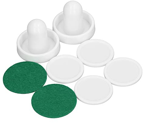 Acouto 8st 60mm Air Hockeys Pusher Tillbehör Hög Slagtålighet Långvarig Bord Air Hockeys Tillbehör Typ A Rutschkana Under Tillräckligt Mycket Spel Kan Puckar Green the and Pad (Typ A)