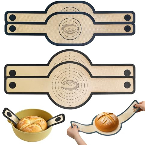 Brödslinga för holländsk ugn, set om 4, BPA-fri, återanvändbar och non-stick