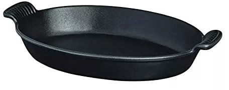 Chasseur Fuente Ovalada para gratinar, 34 x 21 x 5 cm Negro Mate