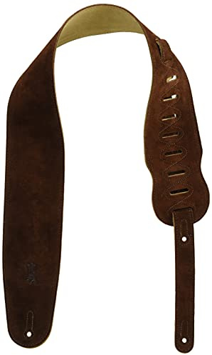Levy's Leathers Wildledergurt für Gitarre oder Bass | Breite 9 cm | Braun | (MS4-BRN)