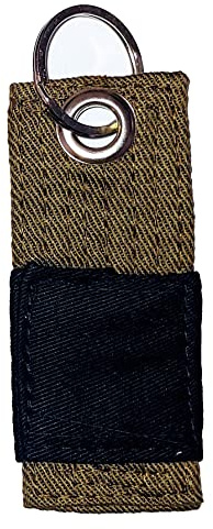 Brazilian Jiu Jitsu Brown Belt Key Chain - BJJ Gift Idea- 100% Cotton - Made From the Same Material as Our Belts (Brown/Black Bar)