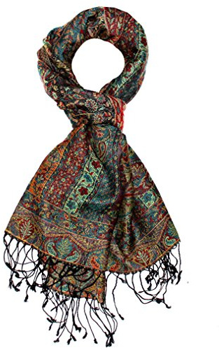 Lorenzo Cana - Herren Schal Schaltuch aus Seide und Wolle 70 x 190 cm Paisley Muster Schaltuch Umschlagtuch gewebt 7811811