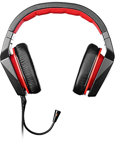 Lenovo Y Surround Sound Gaming Headset 7.1 Surround Sound Control Unit, 400 mm Neodymium Drivers, Detachable Microphone with Volume Control and Mute Y Gaming Style) Black/Red