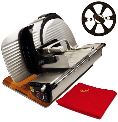 Berkel Home Line 250 | Premium-Aufschnittmaschine | schwarz, neues Modell 2020 | + Premium-Poliertuch +Das Fassholzschneidebrett) VK: 779,- €