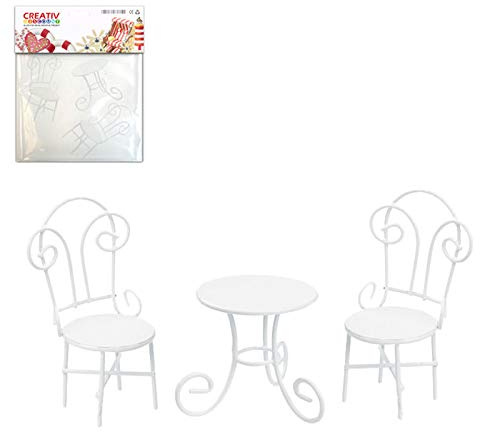CREATIV DISCOUNT Miniatur- Sitzgruppe, 3-teilig, weiß