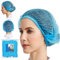 Disposable Hair Net Pack 100 Elastic Cooking Mob Caps, Hairnets Kitchen Wear Salon Beauty Supplies Nurse hat, Dust-free Hair Covers Headwear Hair Nets For Catering Mop Head Surgical Hair Blue Cap.