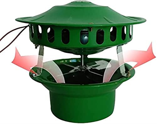 UZOURI Chimney Fireplace Fan, Chimney Fan 80W Electric Chimney Fan Chimney Fan Chimney Fan Flue Chimney Exhaust Fan Fan for BBQ Hut Fireplace Thermo Stove Wood Oven