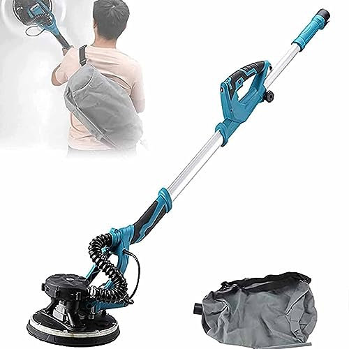 PixCy Ponceuse Murale, 1800w Ponceuse Girafe,Vitesses Ajustables Ponceuse Platre,Brosse Amovible avec Disque De Ponçage,Handife Pliable Manche Girafe Ponceuse, Sac De Transport,50PCSsandpaper