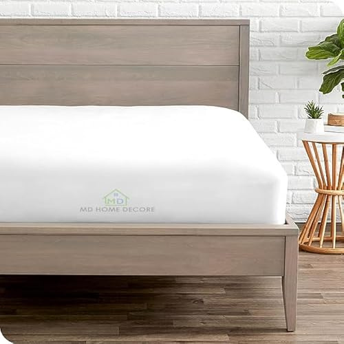 Extra Deep King Fitted Sheet - Hotel Luxury Single Fitted Sheet Only - Easily Fits 18 inch to 24 inch Mattress - Extra Deep Pockets - 100% Egyptian Cotton - Breathable, Bottom Sheets - White Solid