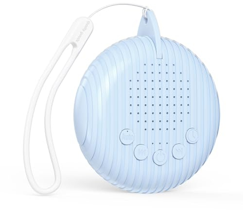 OQIMAX Macchina Rumore Bianco, 10 Suoni Rilassanti, 3 Timer e Funzione Memoria, Modalità Automatica, USB, Macchina del Rumore per Bambini, Adulti, Casa, Viaggi, Blu