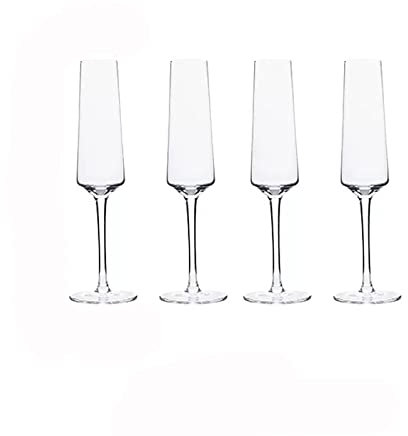 Champagnerkelche Set mit 4 Champagnergläsern, hochwertiges Luxus-Champagnerglas, 200 ml, Kristallglas, Champagnergläser, Geschenk for Hochzeit, Jahrestag, Weihnachten Schaumweingläser