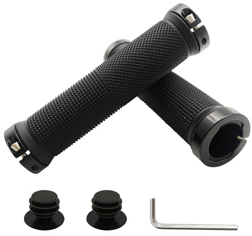 RYANGO Bike Handlebar Grips, MTB Grips with Elastic Grainy Design Double Lock, Handlebar Grips Bicycle Grips for BMX, Foldable Urban Bicycles, E-Bike, Scooter