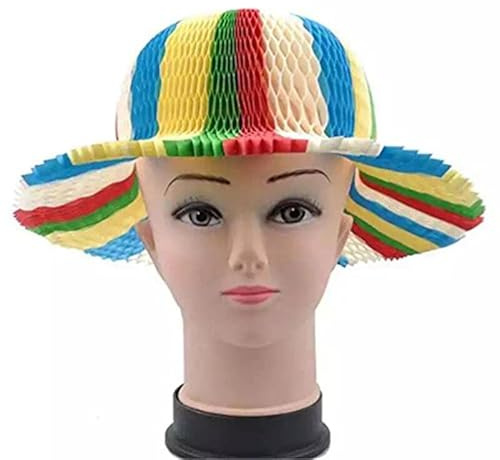 PRETYZOOM 4pcs Vase Hat Has Decorations Hats Party Hat Foldable Travel