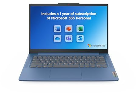 Lenovo IdeaPad Slim 3 | 14 inch Full HD Laptop | Intel N100 | 4GB RAM | 128GB SSD | Windows 11 Home in S mode | Abyss Blue