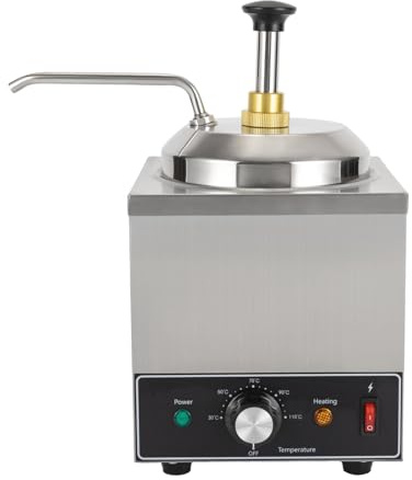 Zalydala Chauffe-sauce, Distributeur de Fudge Électrique, Distributeur de Chocolat Chaud, En Acier Inoxydable 201 de Haute Qualité, 650 W, Pour Restaurant, Chauffe-fromage Commercial, Doseur de Pâte