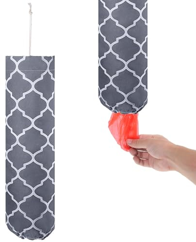 Wanmu Soporte de plástico para bolsas de comestibles, organizador de bolsas de basura, dispensador grande reutilizable para tiendas de comestibles, cocina en casa, viajes, 20.5 x 9 pulgadas (linterna