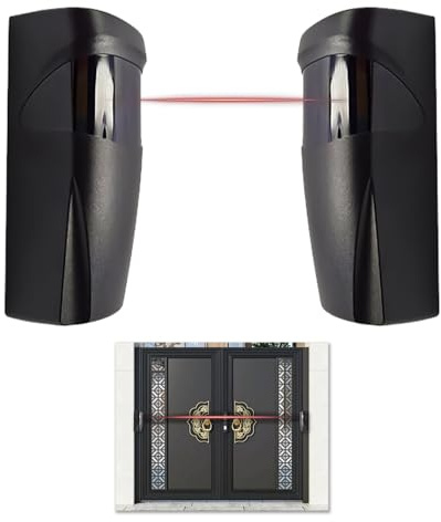 Coppia fotocellule cancello universali, Sensori a Fotocellula a Infrarossi 12/24V /DC/AC per Cancello Automatico e Porta Garage, Certificati IP55, Sensor Lichtstrahl, Distanza Operativa 15-20 Metri