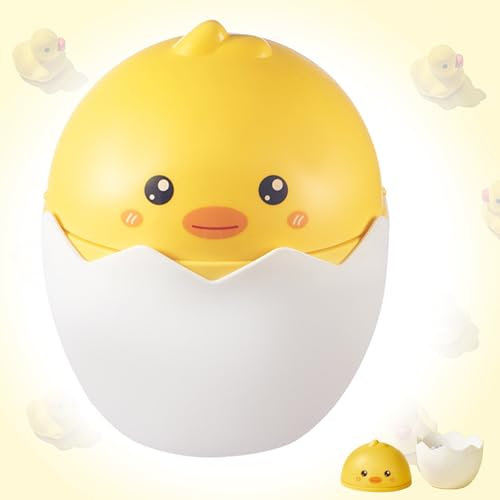 FISH DRAGATE pattumiera da bagno con coperchio basculante,mini cestino da tavolo con coperchio basculante,cestino da tavolo a forma di anatra gialla, per bagno,casa, salotto, cucin