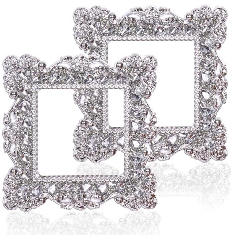 2PCS Decorative Light Switch Surround Covers 86x86mm – Rose Lace Silver Light Switch Sticker Plates with Adhesive Pads – Decorative Cover for UK Wall Switches & Sockets, Ideal for Home Décor