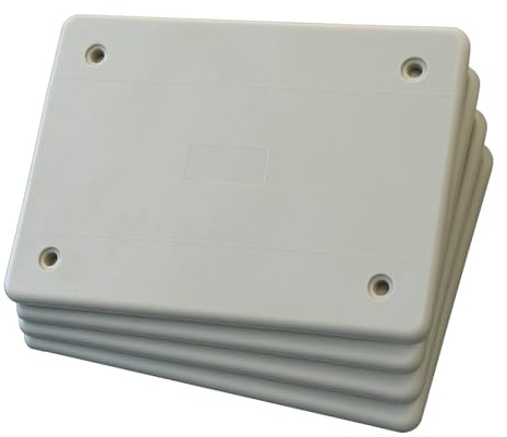 4 Pezzi di Coperchio per Scatola di Derivazione, Dimensione 4 PCS 153x98mm, Ricambio per Cassetta da Incasso, Bianco RAL 9016