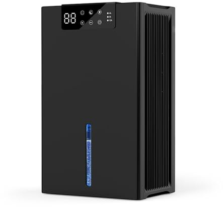 HGTRH Deshumidificador y Humidificador Eléctrico 2 en 1, Deshumidificador de 2400 ml con 7 Luces de Colores Silencioso Protección de Apagado Automático Modo de Ahorro de Energía Black