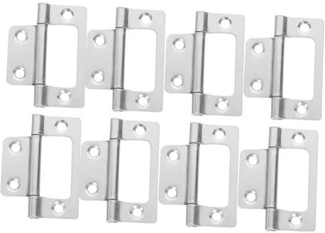 Tofficu 10 pièces Charnières Silencieuses Acier Inoxydable Charnières Plates Robustes pour Portes Armoires Cuisine Chambre et Camping-car Ajustement Précis et Fonctionnement Fluide