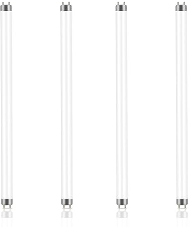 T8 15W Fluorescent Tube Lamps 450mm - CFL Bulbs - G13 2-Pin Base Fittings - T8 High Efficiency Lamps, Cool White 4000K,4 pcs