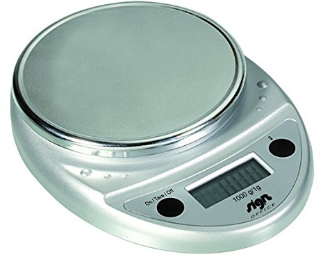 Sign Elektronische Briefwaage, 1 kg, Grau/silberfarben