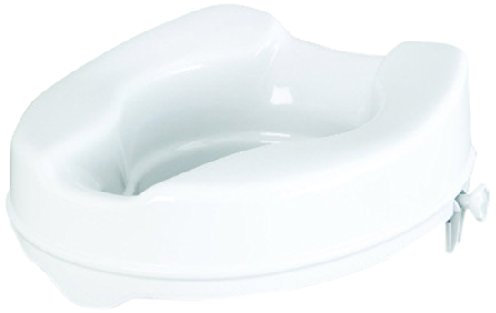 Ability Superstore 4-inch White Balmoral Raised Toilet Seat without Lid
