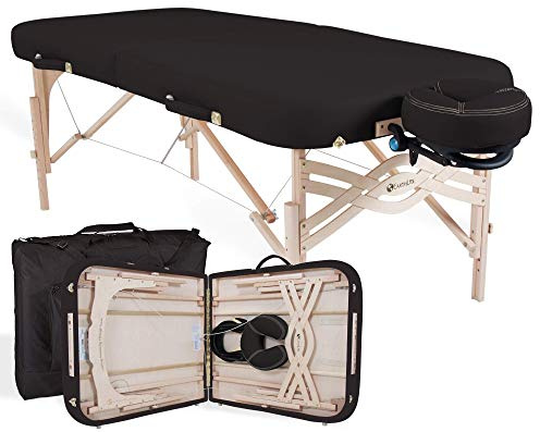 Earthlite Premium Portable Massageliegen-Paket Spirit – Komfort auf Spa-Ebene, Deluxe-Polsterung inkl. Flex-Rest Gesichts-Wiege & Strata Gesichtskissen, Tragetasche (76,2 x 185,4 cm) – Hergestellt in