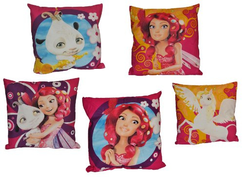 alles-meine.de GmbH 3 Stück: Mia and Me - Kissen 40 cm * 40 cm - Kuschelkissen Kind Pferde Einhorn Schmetterling Mädchen Pferd pink Kindergarten - Schmusekissen