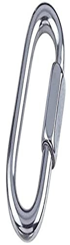 Bulk Hardware bh04985 Maillon rapide Mousqueton, En Acier Inoxydable 316 de qualité marine M4 – Argent, Lot de 2