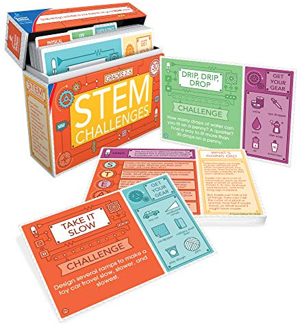 Carson Dellosa Stem Challenges, Seasonal, Physical, Life, Earth and Space Science Kits for Kids Ages 8-12, Educational Games and Experiments for 3rd Grade and Up