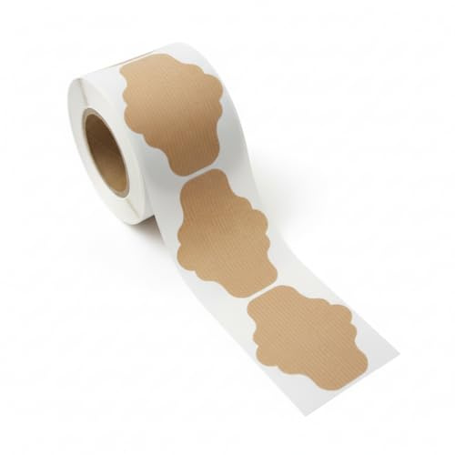 100 étiquettes adhésives kraft pour bouteilles