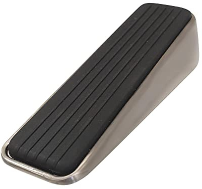 Keypak Premium Türstopper, Satin, 12 cm, rutschfester Türstopperhalter | Solide Gummibasis mit robustem Metall, geeignet für 1–2,5 cm Lücken