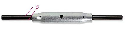 Beta 8008TZN M30 - Tenditori a due tronchi canaula a tubo din 1478 terminali neri, corpo zincato