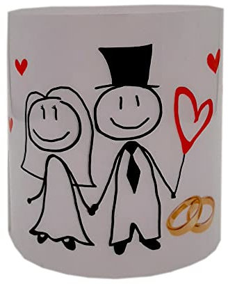 Kilala Lichthülle, Tischlicht Deko zur Hochzeit 2er Set, personalisiert mit Namen & Datum, ideales Hochzeitsgeschenk oder Tischdeko